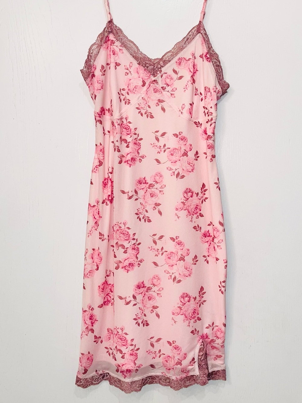 Wild Fable Pink Floral Mesh Slip Dress